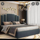 Trueliving  Queen Size Light masterbed Laminated Finish & PU Finish 6Ft *6Ft *1Ft